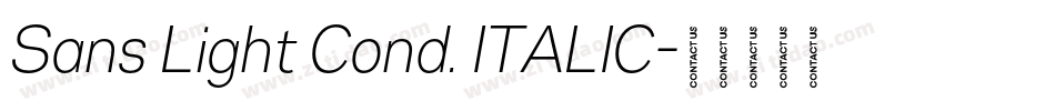 Sans Light Cond. ITALIC字体转换